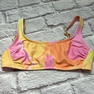 Wild fable bikini top yellow pink excellent